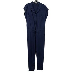 Sanctuary x Anthropologie Navy Blue Lightweight Tie Waist Romper Jumpsuit Medium
